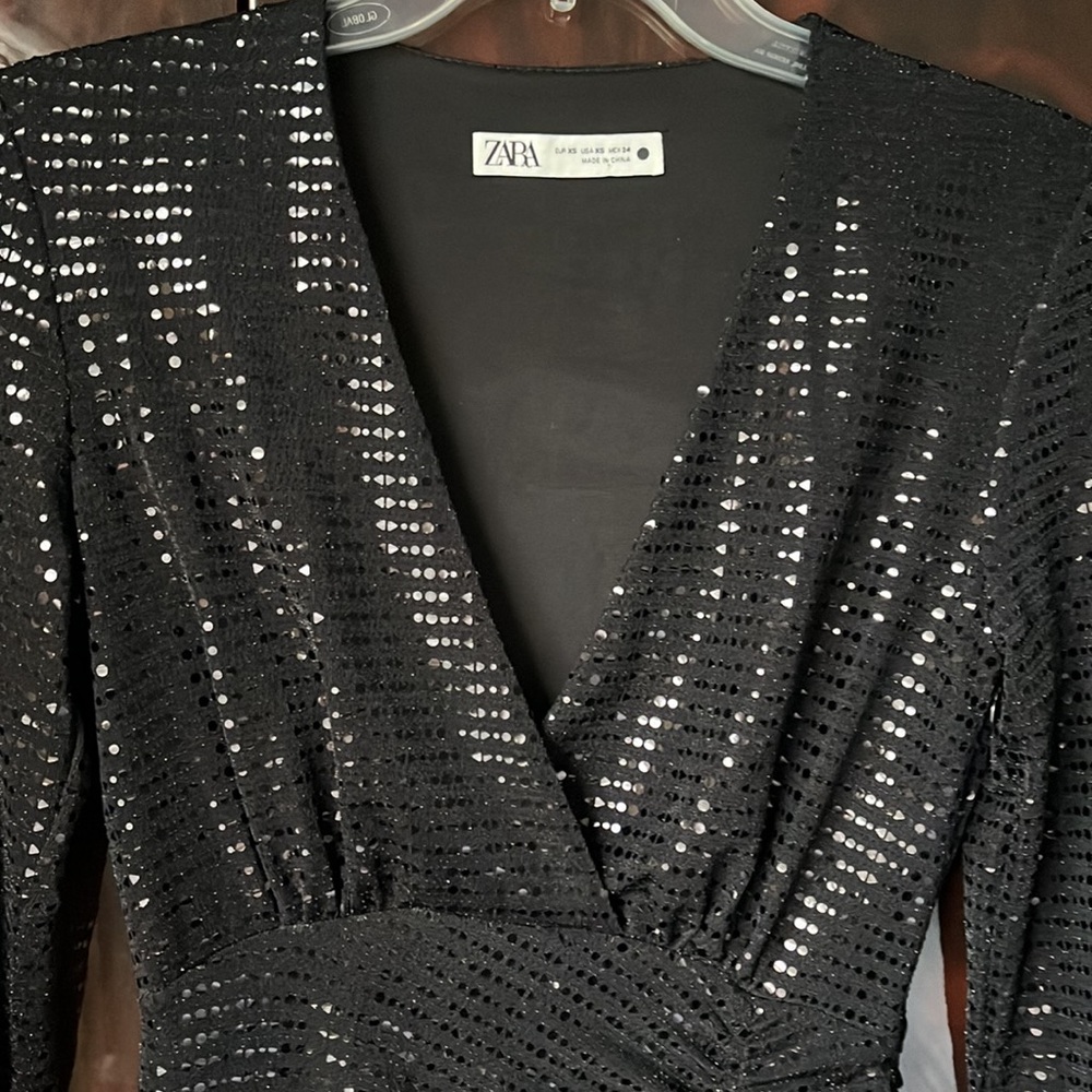 🆕 Zara Long Sleeve Cocktail Dress - Picture 4 of 10